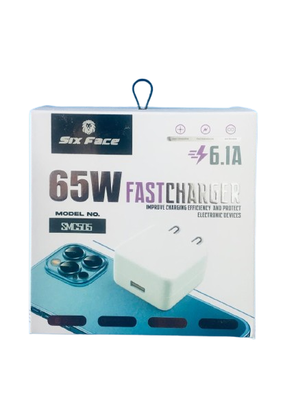 65W SIX FACE Fast Charger with Type-C Cable