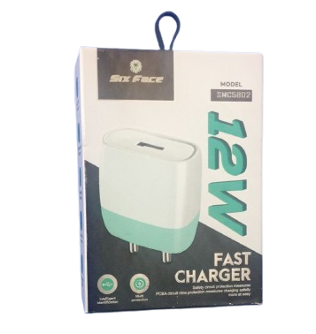 Six face12W Single Port USB Fast Charger