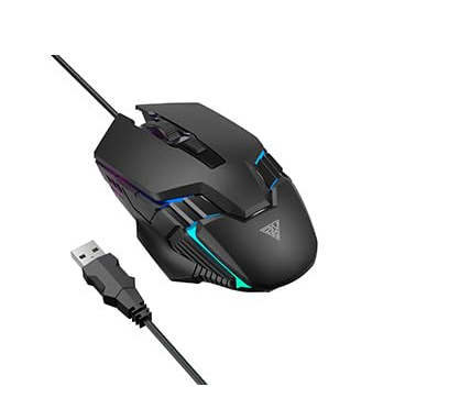 GAMDIAS Aura GS4 Multicolor Gaming Mouse, 6 Multi-Functional Keys, 3600-DPI Optical Sensor, Advanced