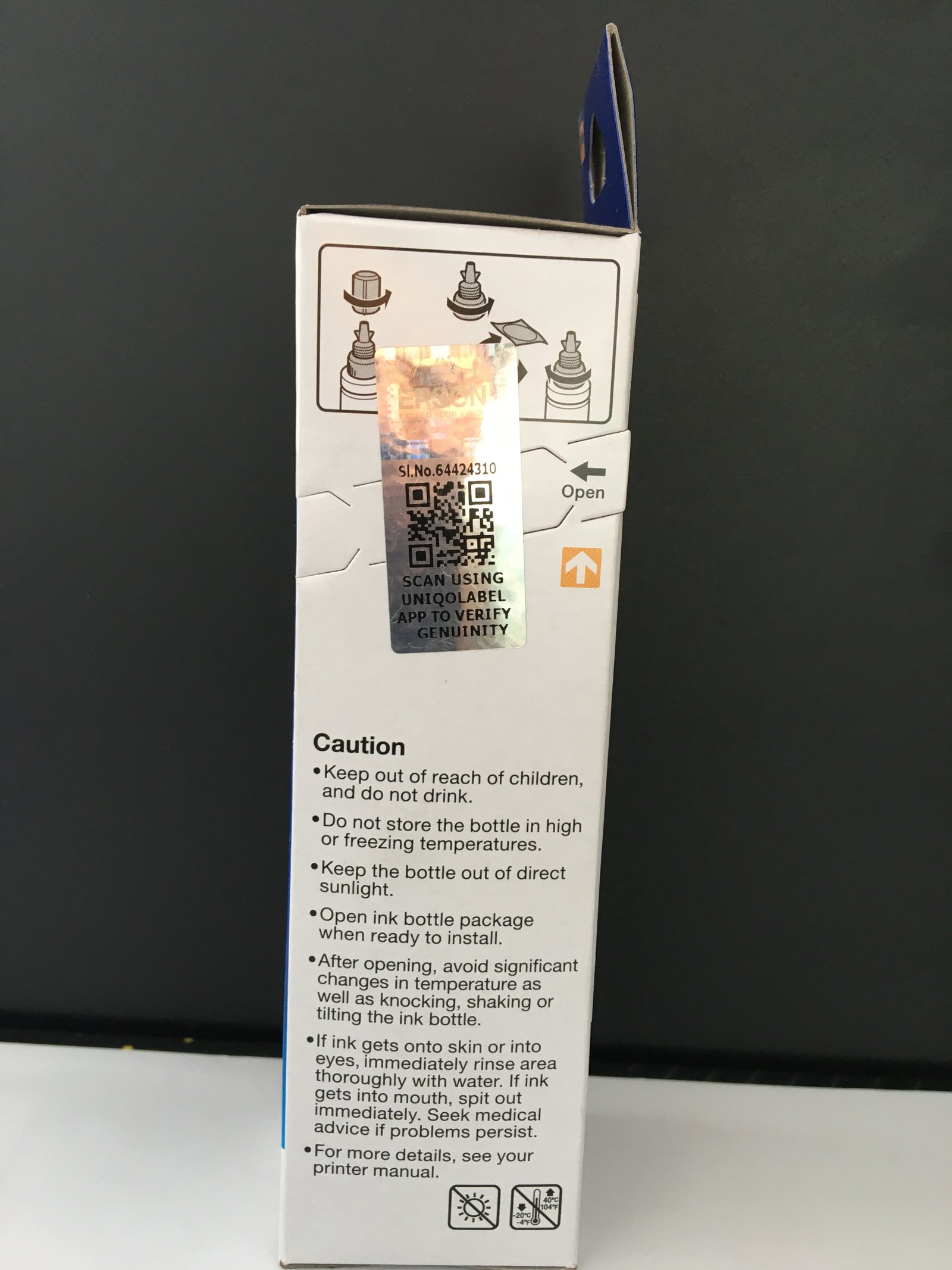 Epson Original 664 Ink Bottle 70 ml Black Color