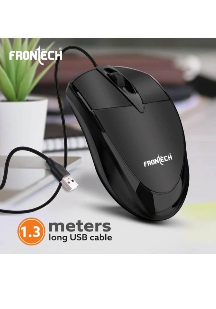 Frontech MS-0047 Wired  Optical Mouse  (USB 2.0, USB 3.0, Black)