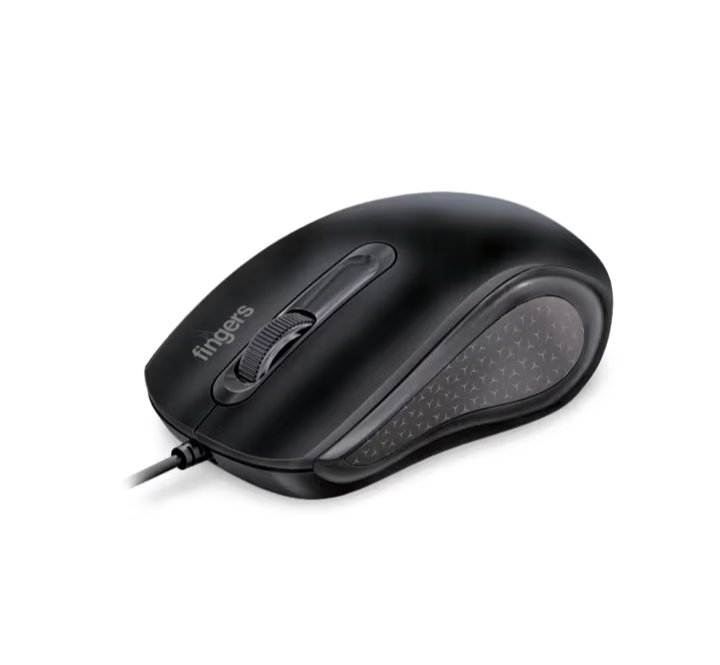 FINGERS MegaHit Wired Optical Mouse  (USB 2.0, Black)