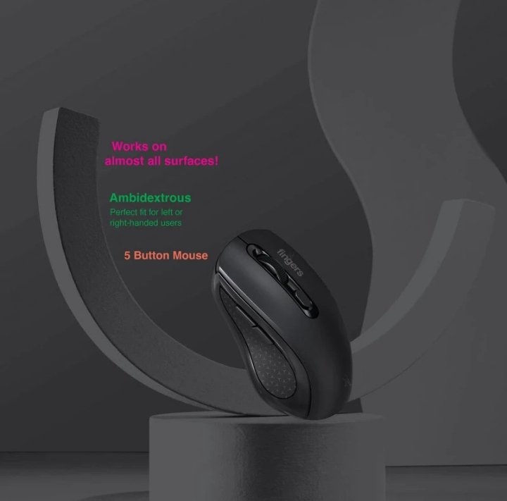 FINGERS Duo-Recharge Combo With Mouse Wireless Standard Desktop Keyboard Compatible with Desktop, La