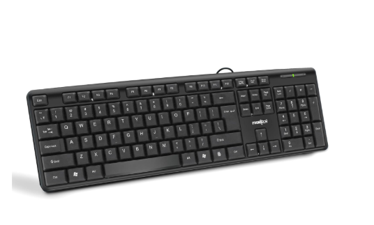 Frontech Wired Keyboard | 104 Keys with Super Slim Design| USB Plug &amp; Play (KB-0047) Wired USB S