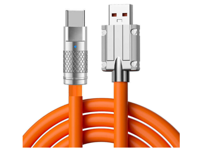 Sixface 120W Super Fast charge, Dash charge Type-C Cable | Premium Zinc Alloy Connectors, Liquid Sil